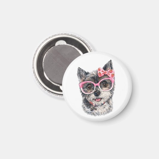 Yorkshire Terrier Gift for Dog Lovers Magneet (Voorkant / Achterkant)