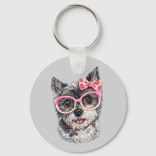 Yorkshire Terrier Gift for Dog Lovers Sleutelhanger (Voorkant)
