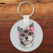 Yorkshire Terrier Gift for Dog Lovers Sleutelhanger (Voorkant)