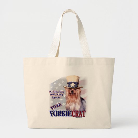 Yorkshire Terrier Gifts Grote Tote Bag (Voorkant)