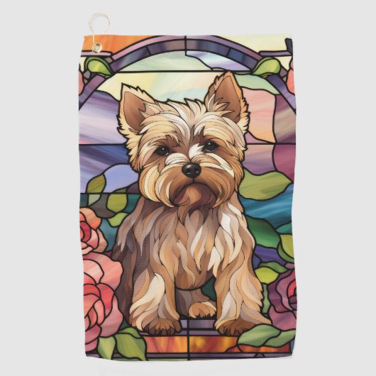 Yorkshire Terrier Golfhanddoek (Voorkant)