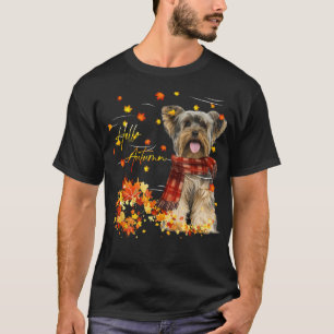 Yorkshire Terrier Hallo herfst voor Hondenliefhebb T-shirt