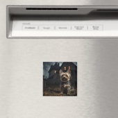 Yorkshire Terrier Halloween eng Magneet (Insitu (Vaatwasser))