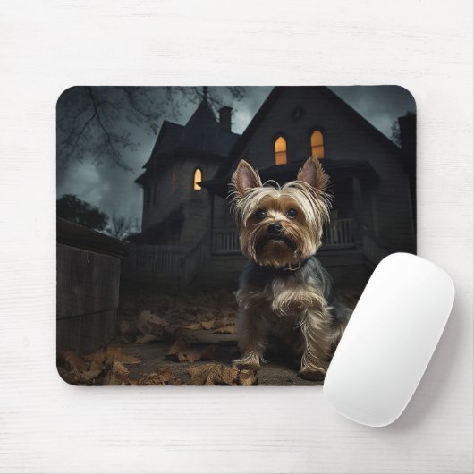 Yorkshire Terrier Halloween eng Muismat (Met muis)