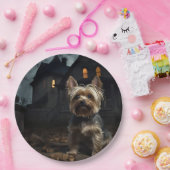 Yorkshire Terrier Halloween eng Papieren Bordje (Feest)