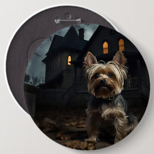 Yorkshire Terrier Halloween eng Ronde Button 6,0 Cm