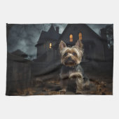 Yorkshire Terrier Halloween eng Theedoek (Horizontaal)