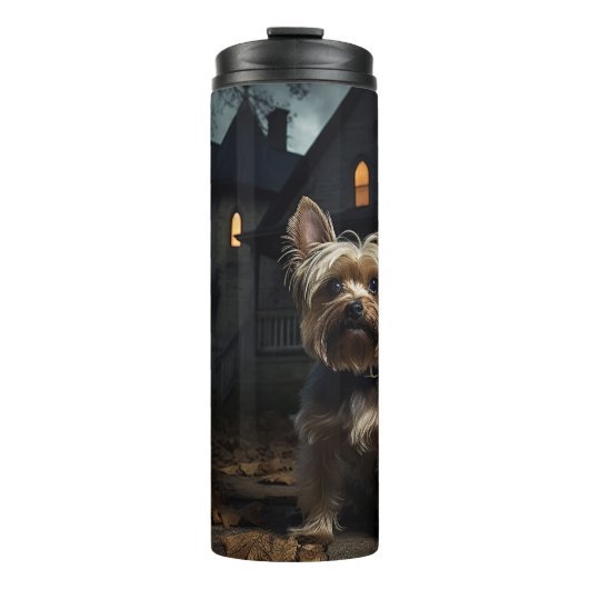 Yorkshire Terrier Halloween eng Thermosbeker (Voorkant)