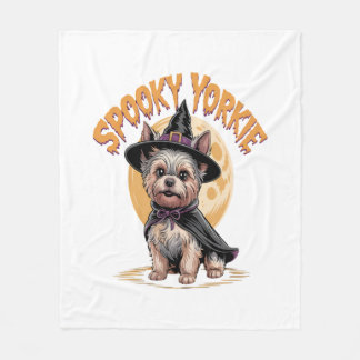 Yorkshire Terrier Halloween Fleece Deken