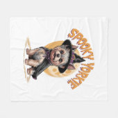 Yorkshire Terrier Halloween Fleece Deken (Voorkant (Horizontaal))