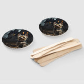 Yorkshire Terrier Halloween Griezelen Handwaaier (Niet-gemonteerd)