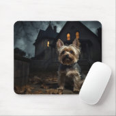 Yorkshire Terrier Halloween Griezelen Muismat (Met muis)