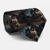 Yorkshire Terrier Halloween Griezelen Stropdas (Opgerold)