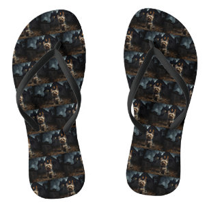 Yorkshire Terrier Halloween Griezelen Teenslippers