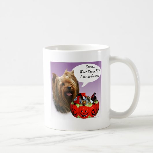 Yorkshire Terrier Halloween Snoep Koffiemok (Rechts)