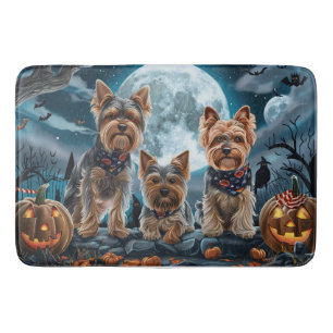 Yorkshire Terrier Halloween Spooky Badmat