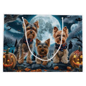 Yorkshire Terrier Halloween Spooky Groot Cadeauzakje (Achterkant)