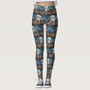 Yorkshire Terrier Halloween Spooky Leggings