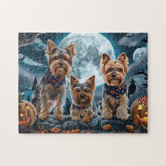 Yorkshire Terrier Halloween Spooky Legpuzzel (Horizontaal)