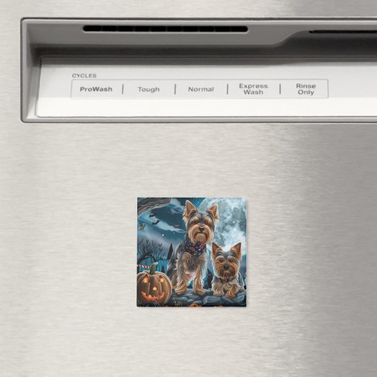 Yorkshire Terrier Halloween Spooky Magneet (Insitu (Vaatwasser))