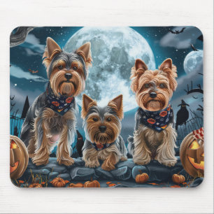 Yorkshire Terrier Halloween Spooky Muismat