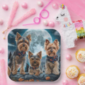 Yorkshire Terrier Halloween Spooky Papieren Bordje (Feest)