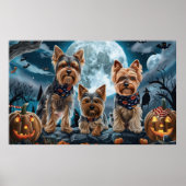 Yorkshire Terrier Halloween Spooky Poster (Voorkant)