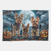 Yorkshire Terrier Halloween Spooky Theedoek (Horizontaal)