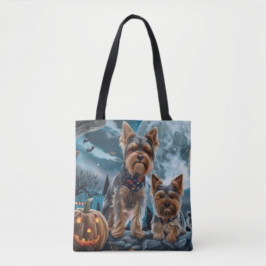 Yorkshire Terrier Halloween Spooky Tote Bag (Voorkant)