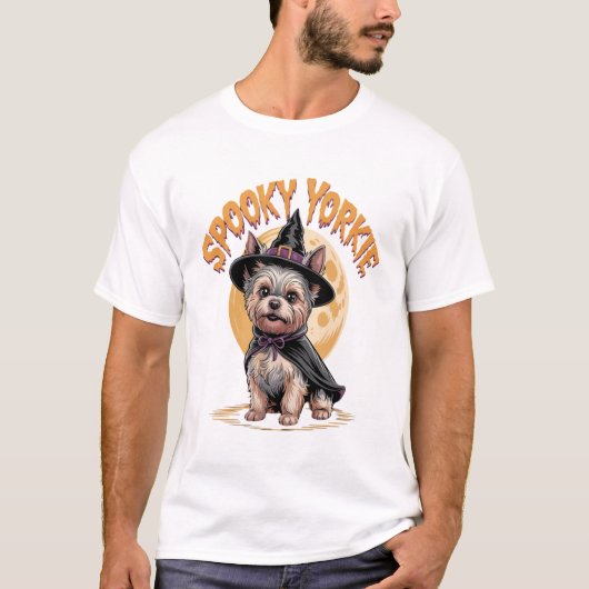 Yorkshire Terrier Halloween T-shirt (Voorkant)