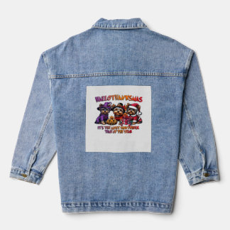 Yorkshire Terrier Halloween Thanksgiving Christmas Denim Jacket