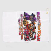 Yorkshire Terrier Halloween Thanksgiving Christmas Golfhanddoek (Horizontaal)