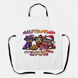 Yorkshire Terrier Halloween Thanksgiving Christmas Schort