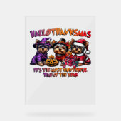 Yorkshire Terrier Halloween Thanksgiving Kerst Acryl Bord (Voorkant)