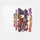Yorkshire Terrier Halloween Thanksgiving Kerst Fleece Deken (Voorkant (Horizontaal))