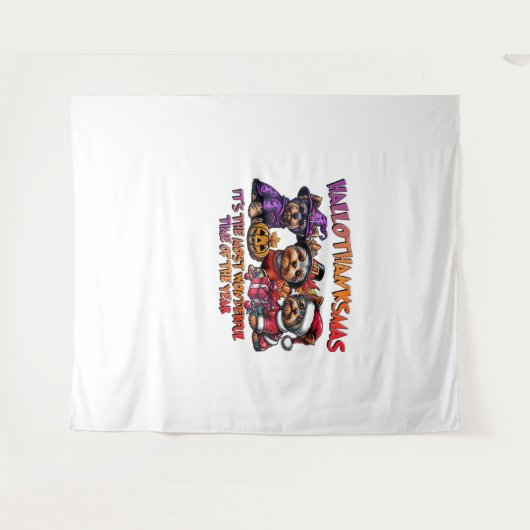 Yorkshire Terrier Halloween Thanksgiving Kerst Wandkleed (Voorkant (horizontaal))