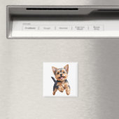 Yorkshire Terrier Happy Speelse Leuk Springen Vrol Magneet (Insitu (Vaatwasser))