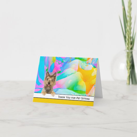 Yorkshire Terrier Hartelijk dank voor de vergaderi Bedankkaart (Voorkant)