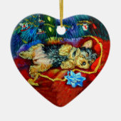 Yorkshire Terrier Heart Ornament (Voorkant)
