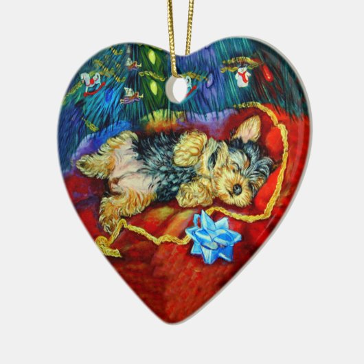Yorkshire Terrier Heart Ornament (Links)