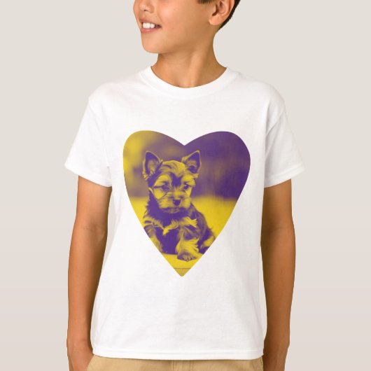 Yorkshire Terrier Heart T-shirt (Voorkant)