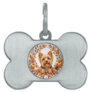 Yorkshire Terrier Herfst Huisdieren Naamplaatje