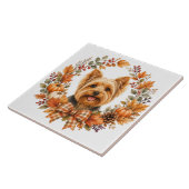 Yorkshire Terrier Herfst Tegeltje (Zijkant)