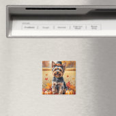 Yorkshire Terrier Herfstbladeren Thanksgiving Kuns Magneet (Insitu (Vaatwasser))