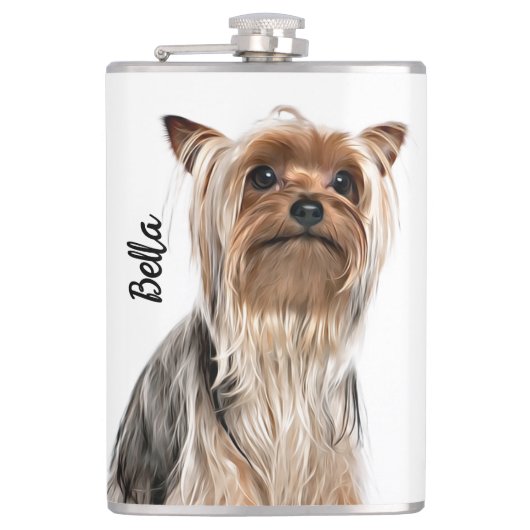 Yorkshire Terrier Heupfles (Voorkant)