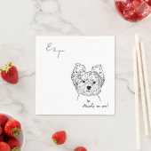 Yorkshire Terrier Hond Cocktail bruiloft servetten (Insitu)