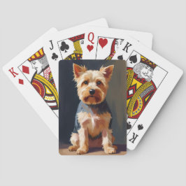 Yorkshire Terrier Hond Dier Schilderij Pokerkaarten
