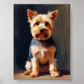 Yorkshire Terrier Hond Dier Schilderij Poster (Voorkant)