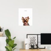 Yorkshire Terrier Hond Gepersonaliseerde Print (Thuiskantoor)