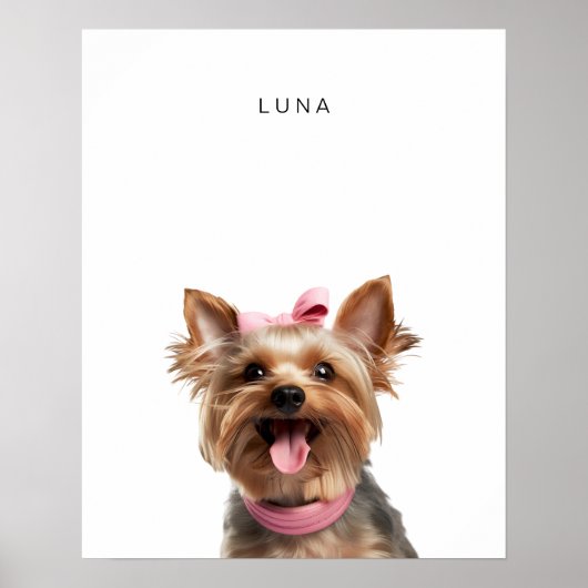 Yorkshire Terrier Hond Gepersonaliseerde Print (Voorkant)